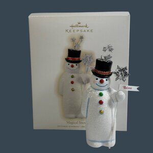 Hallmark Keepsake Magical Snowman Ornament 2009 Christmas Decoration Glittery